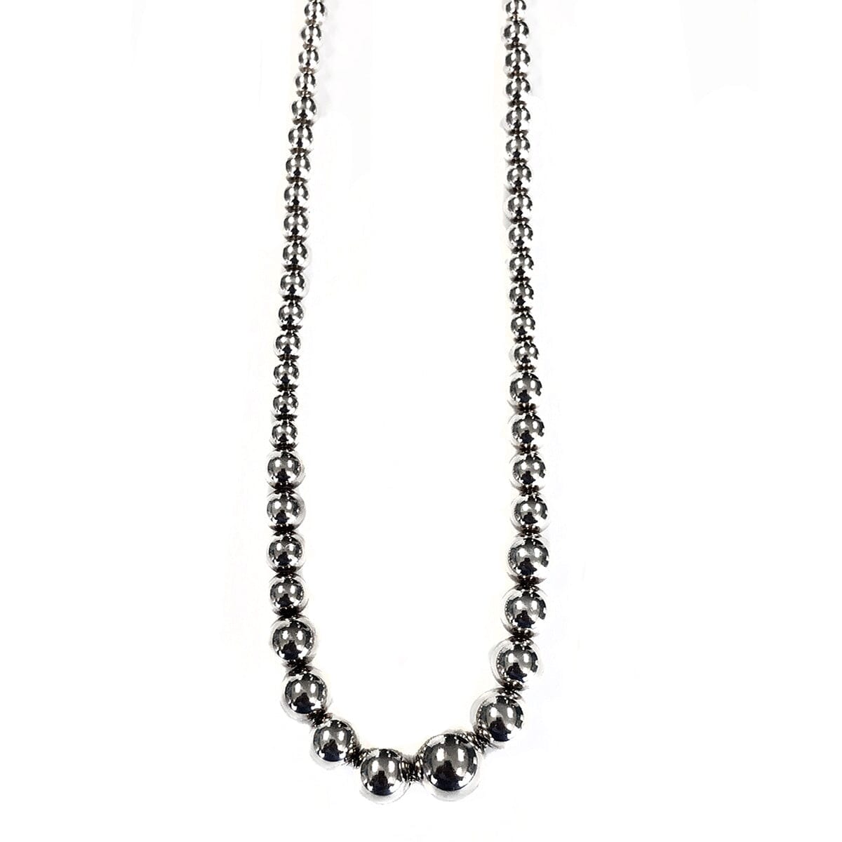 Great Lakes Coin Pure Silver Graduated Ball Necklace