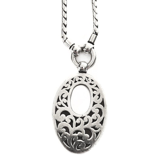 Lois Hill Silver Oval Necklace
