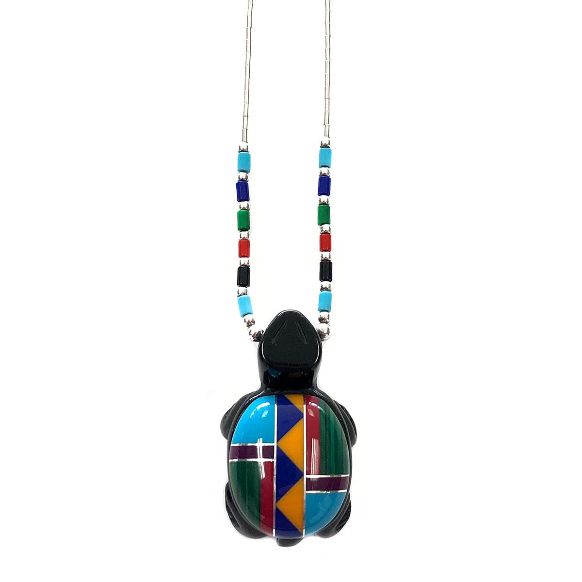 Great Lakes Coin Zuni Turtle &amp; Silver Necklace