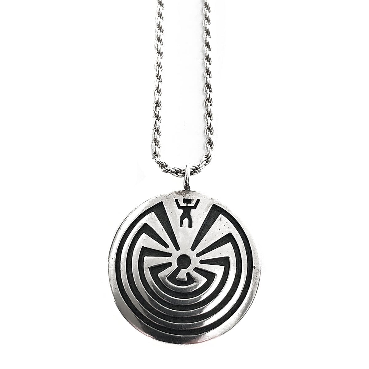 Great Lakes Coin Silver Man in the Maze Necklace