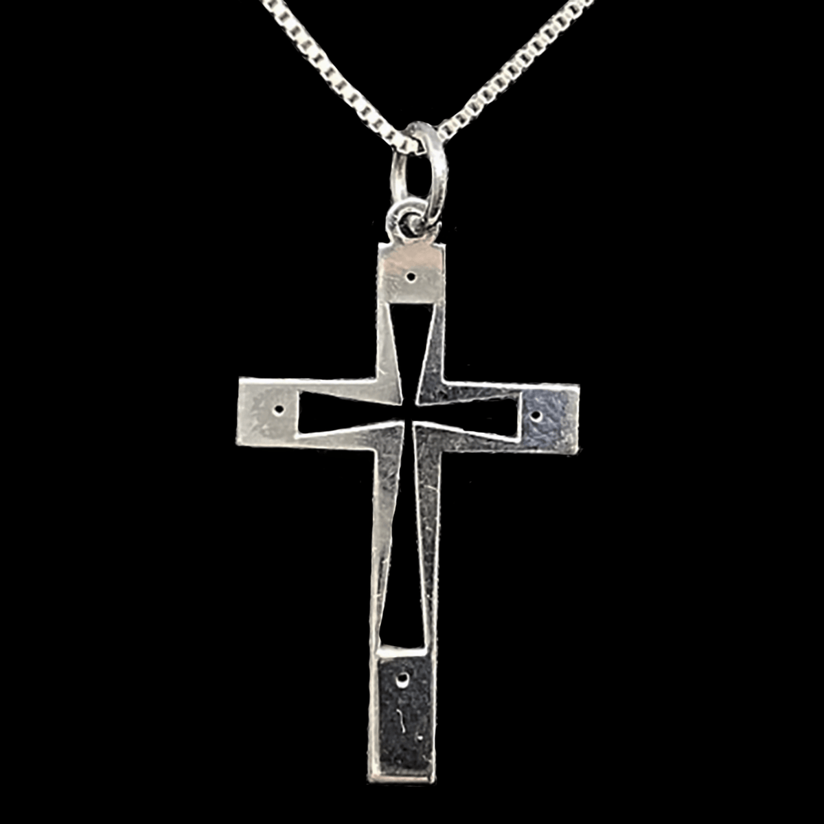 Great Lakes Boutique Silver Necklace with Cross Pendant