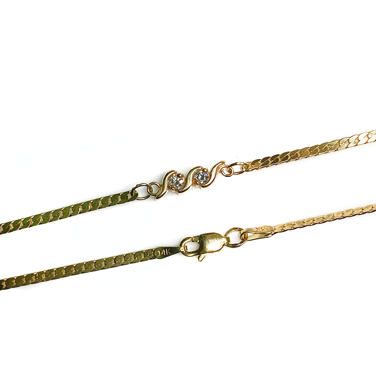Great Lakes Boutique 14 k Yellow Gold Diamond Necklace