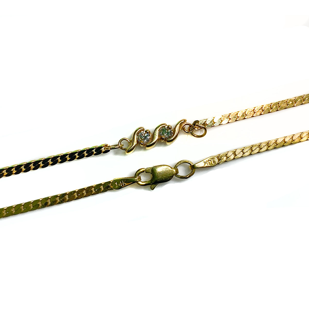 Great Lakes Boutique 14 k Yellow Gold Diamond Necklace