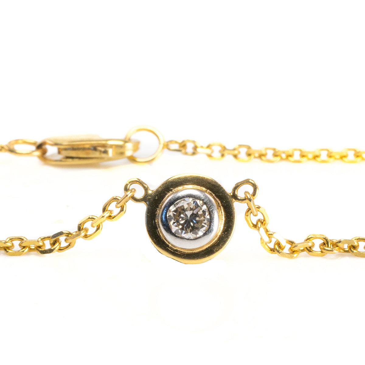 Great Lakes Boutique 14 k Yellow Gold Diamond Solitaire Necklace