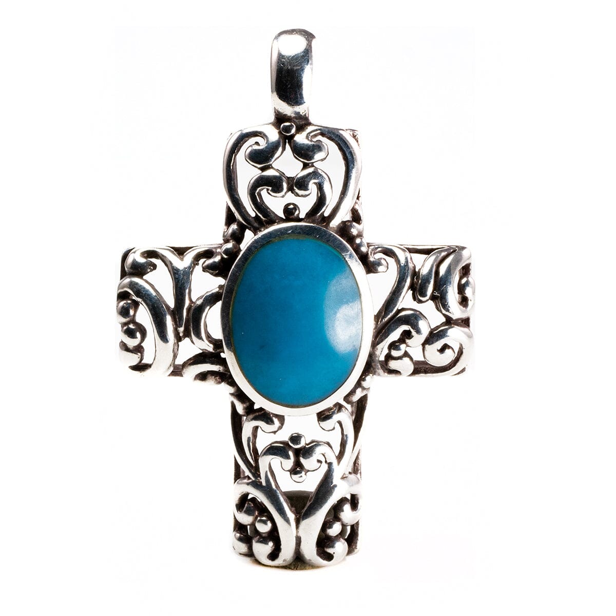 Great Lakes Boutique Silver Filigree Cross Pendant