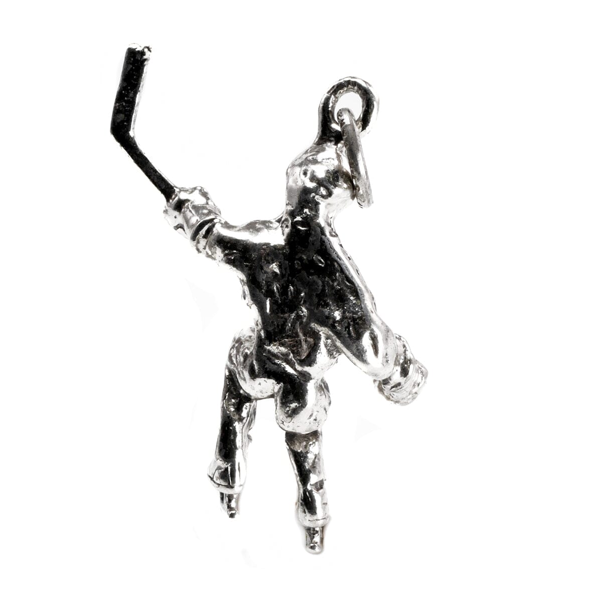 Great Lakes Boutique Silver Hockey Player Pendant