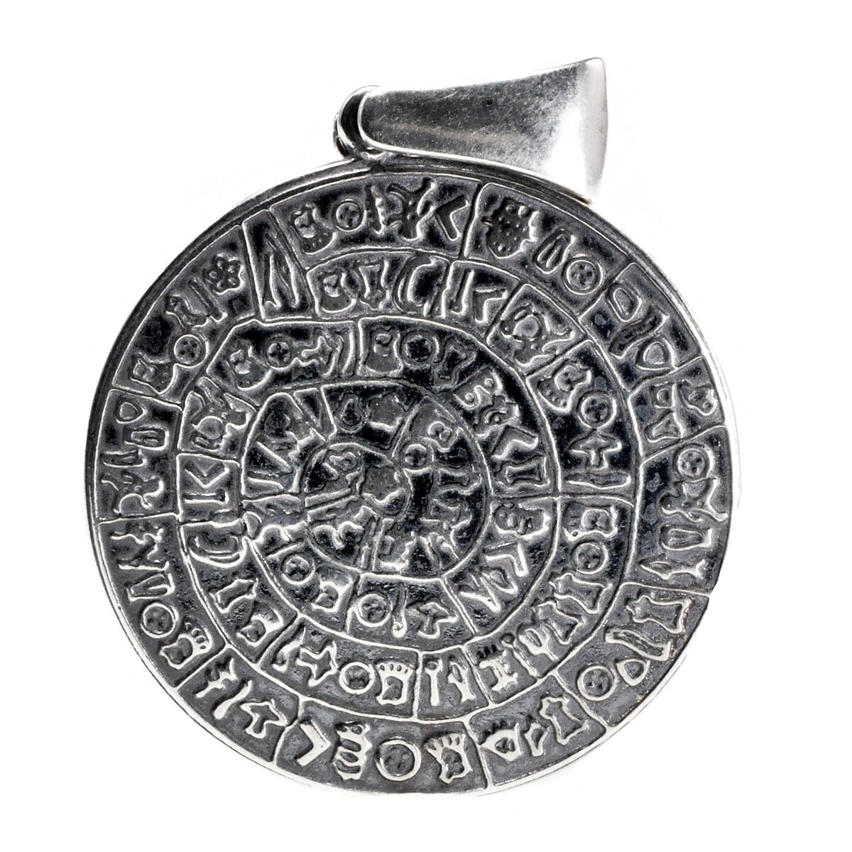 Great Lakes Boutique Silver Aztec Calendar Pendant