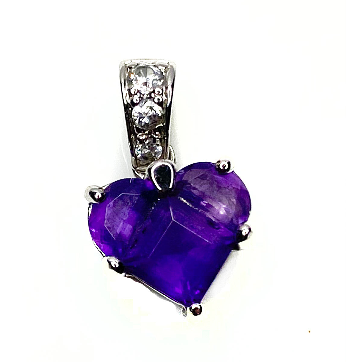 Great Lakes Boutique Silver &amp; Cubic Zirconia Heart Pendant