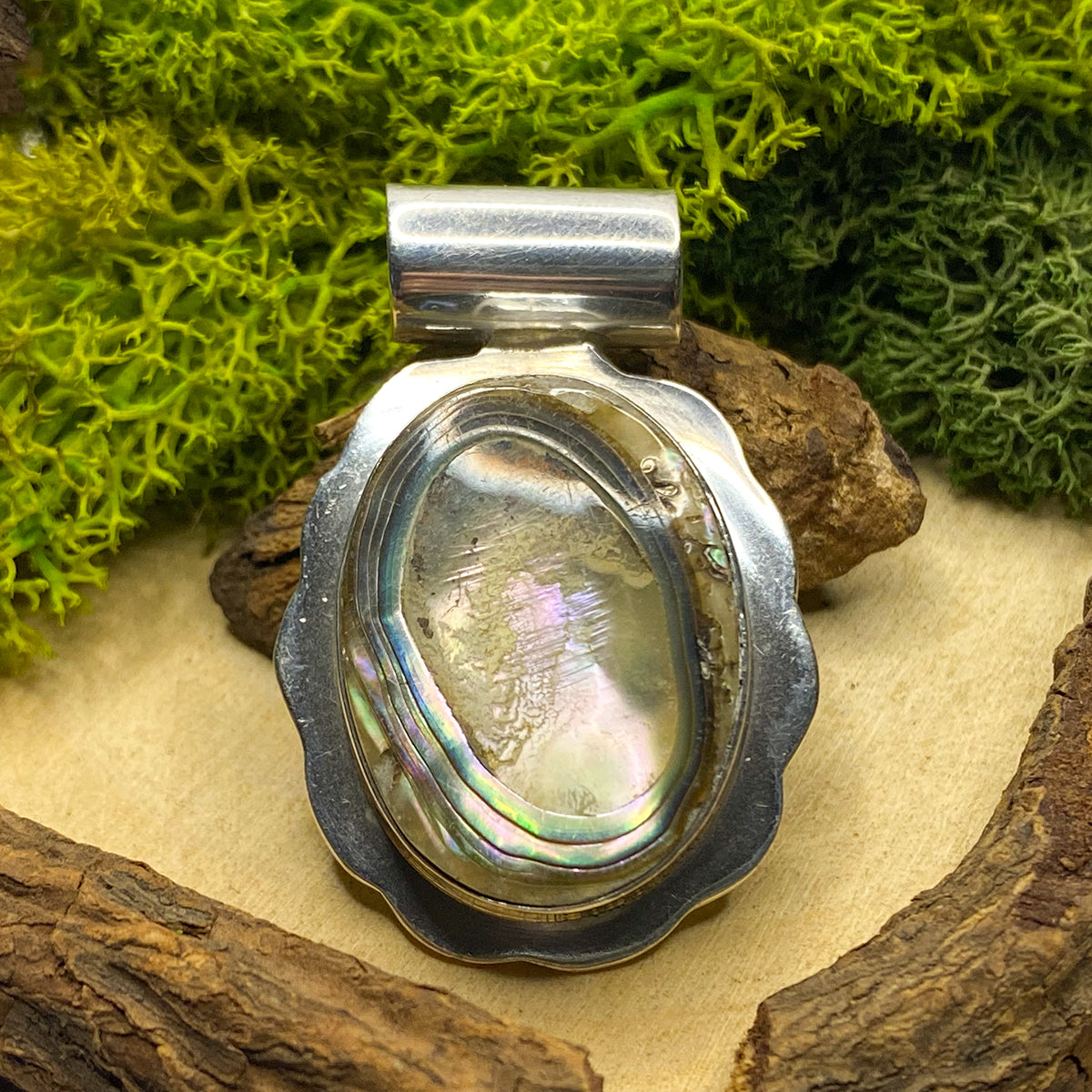 Great Lakes Boutique Silver &amp; Abalone Pendant