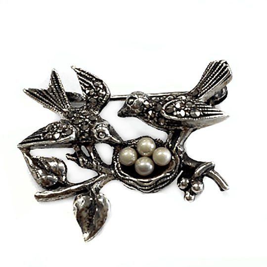 Silver Bird Pin