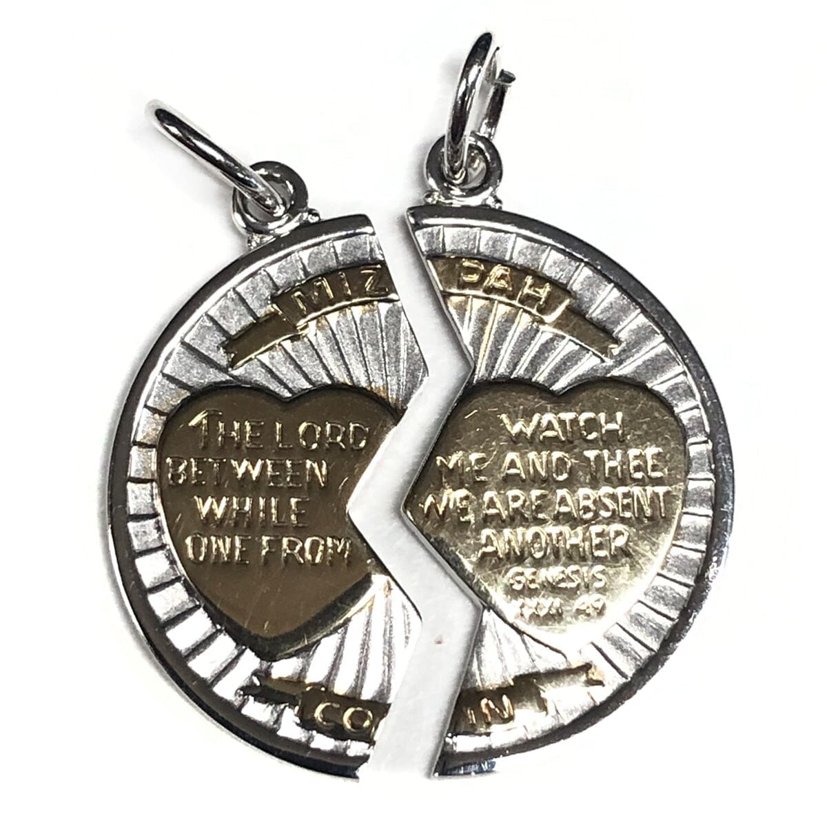 Great Lakes Coin Silver Mizpah Pendant