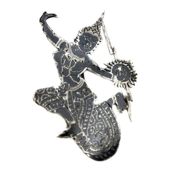 Siam Vintage Silver & Enamel Pin
