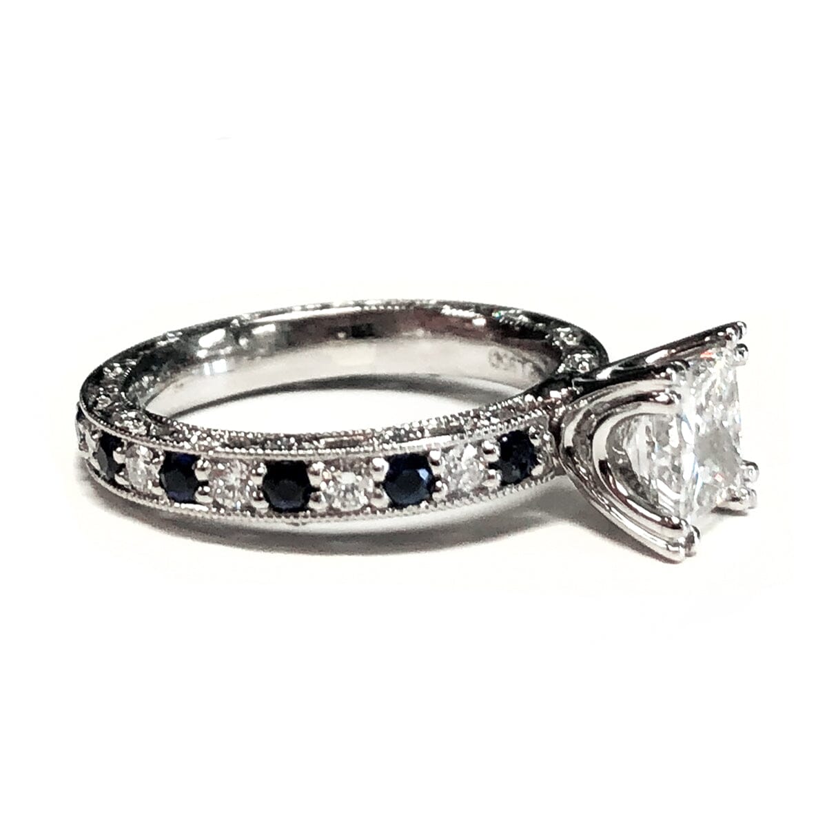 Great Lakes Coin Platinum Sapphire &amp; Diamond Eternity Ring