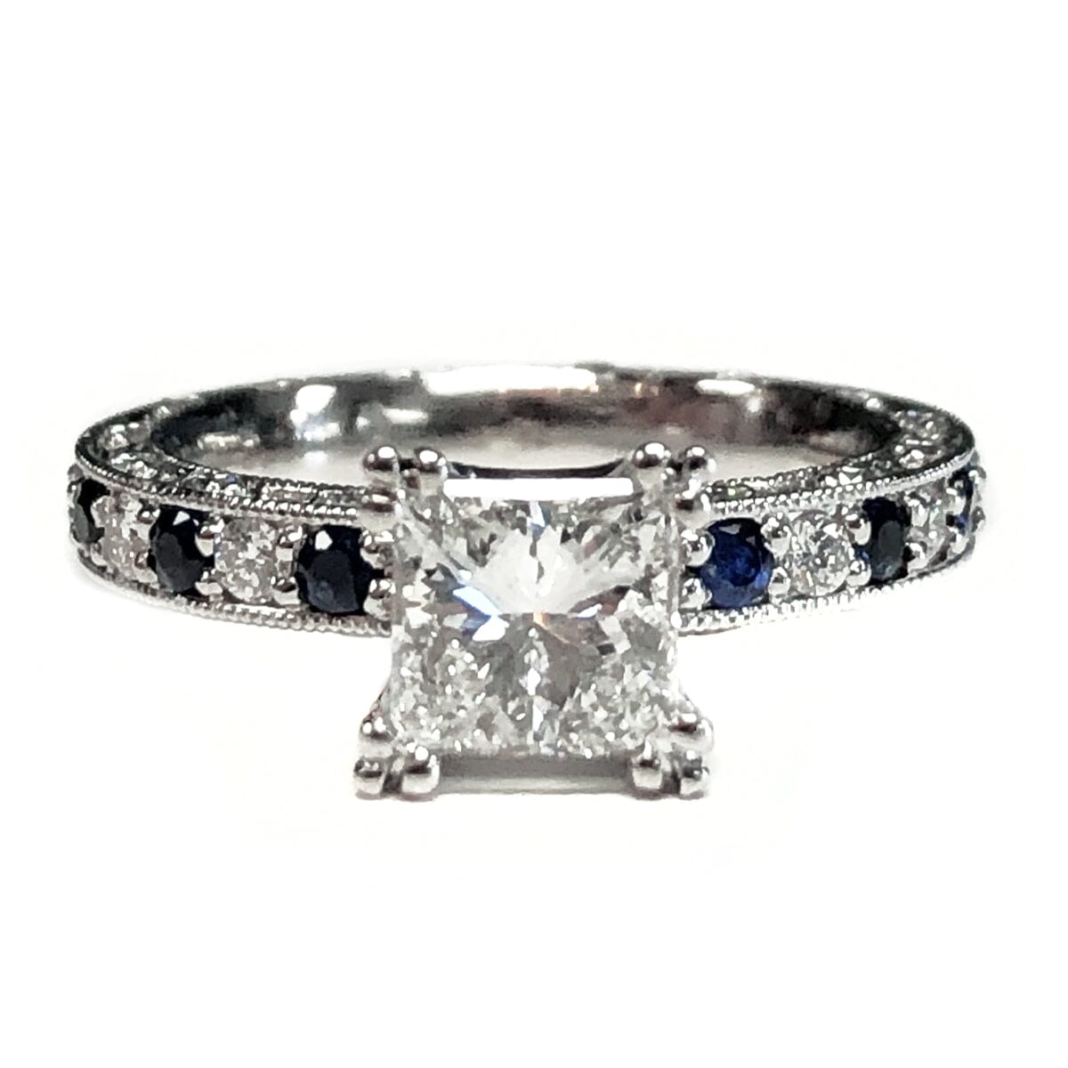 Great Lakes Coin Platinum Sapphire &amp; Diamond Eternity Ring