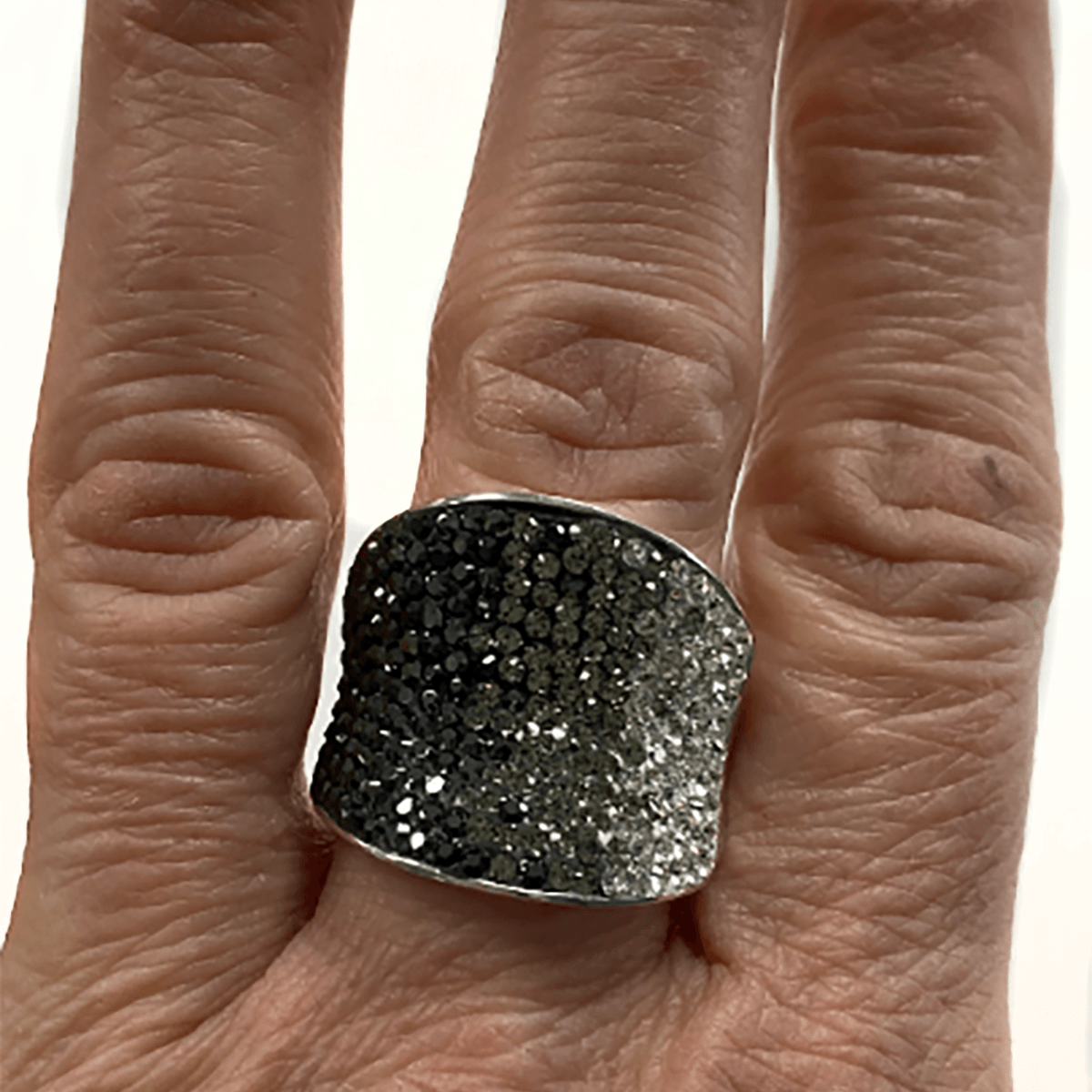 Great Lakes Boutique Silver &amp; Ombré Cubic Zirconia Statement Ring