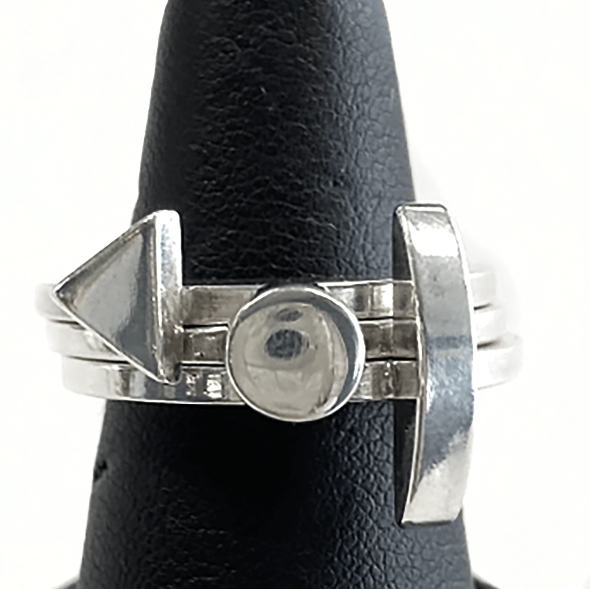 Great Lakes Boutique Geometric Silver Ring Set
