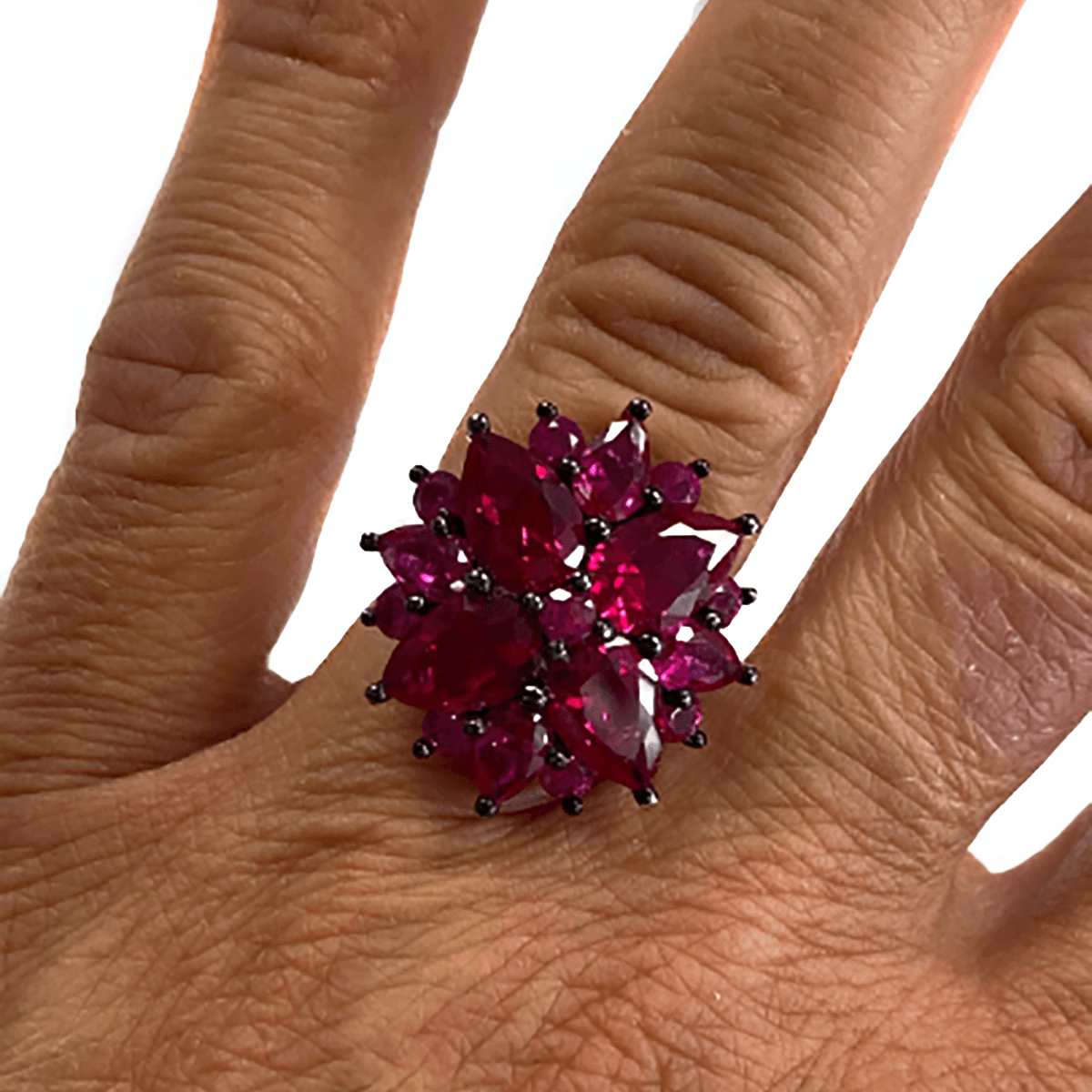 Great Lakes Boutique Silver &amp; Cubic Zirconia Statement Ring