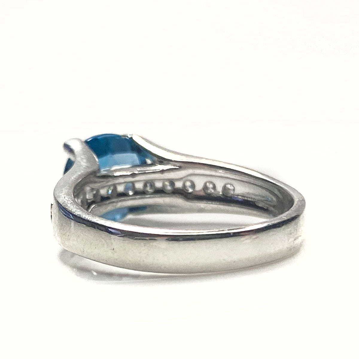 Great Lakes Boutique Silver &amp; Blue Topaz Diamond Ring
