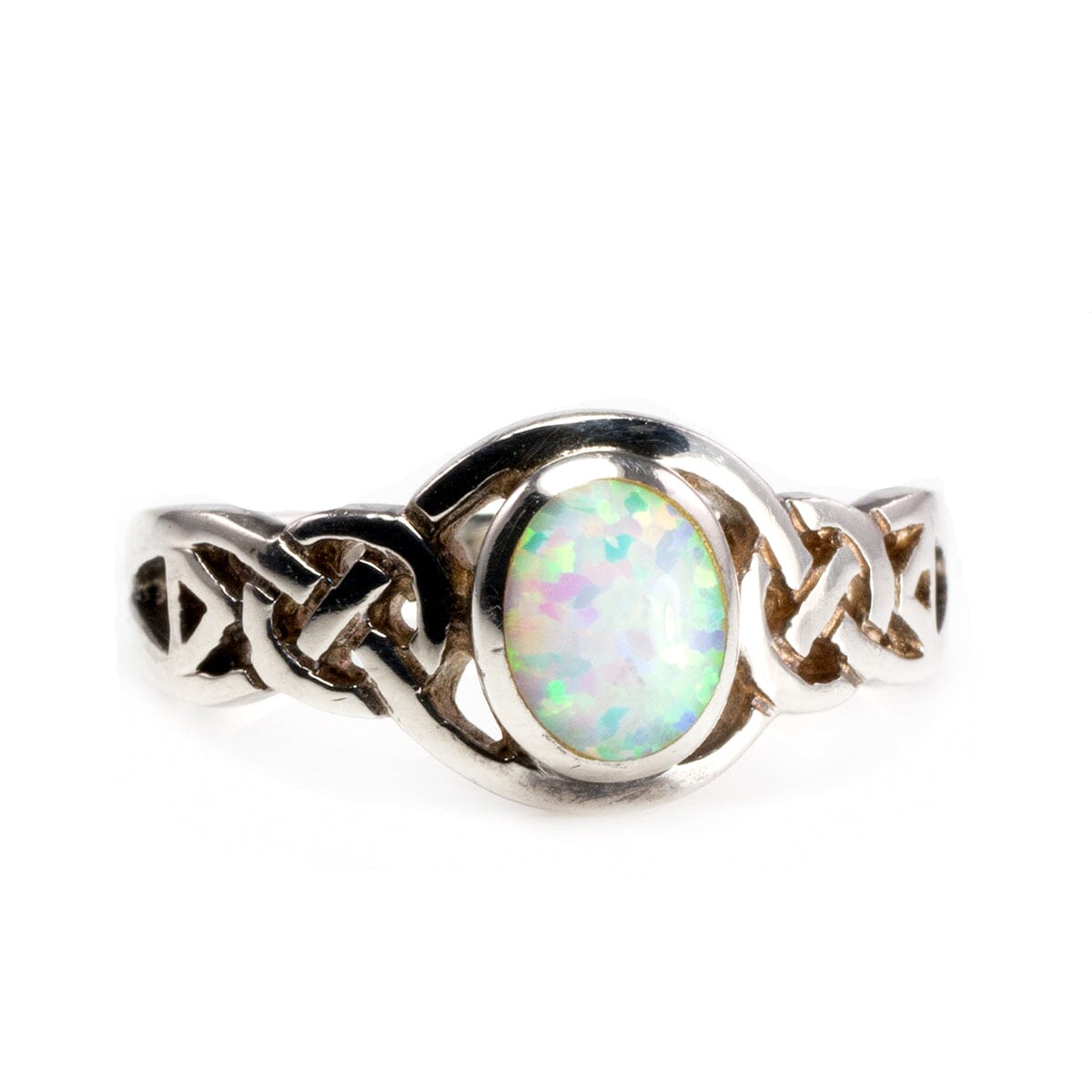 Great Lakes Boutique Silver &amp; Opal Celtic Ring