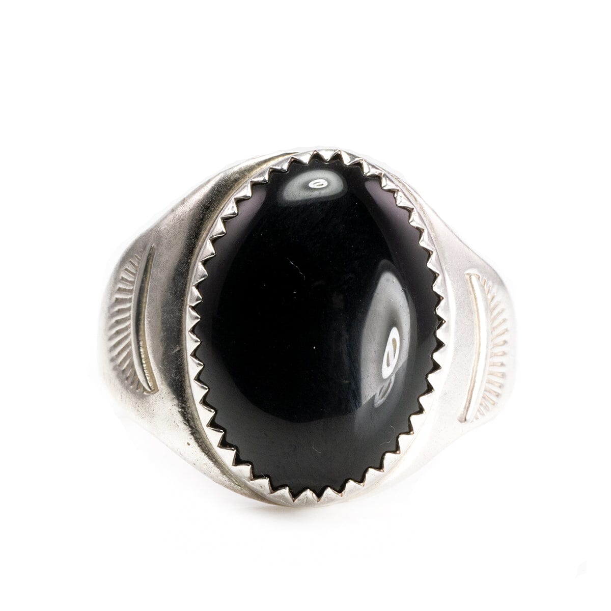 Great Lakes Boutique Native American Silver &amp; Black Onyx Ring