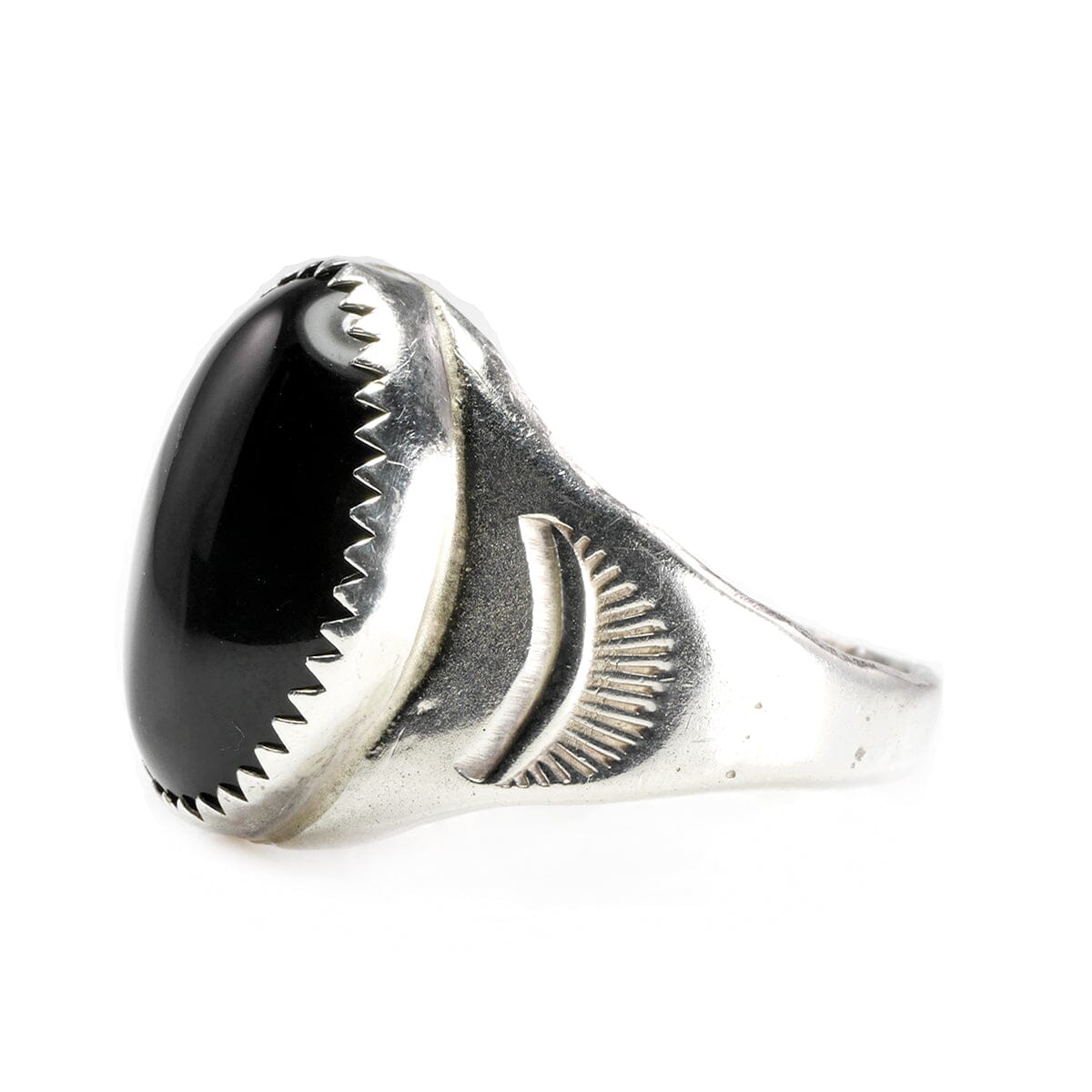 Great Lakes Boutique Native American Silver &amp; Black Onyx Ring