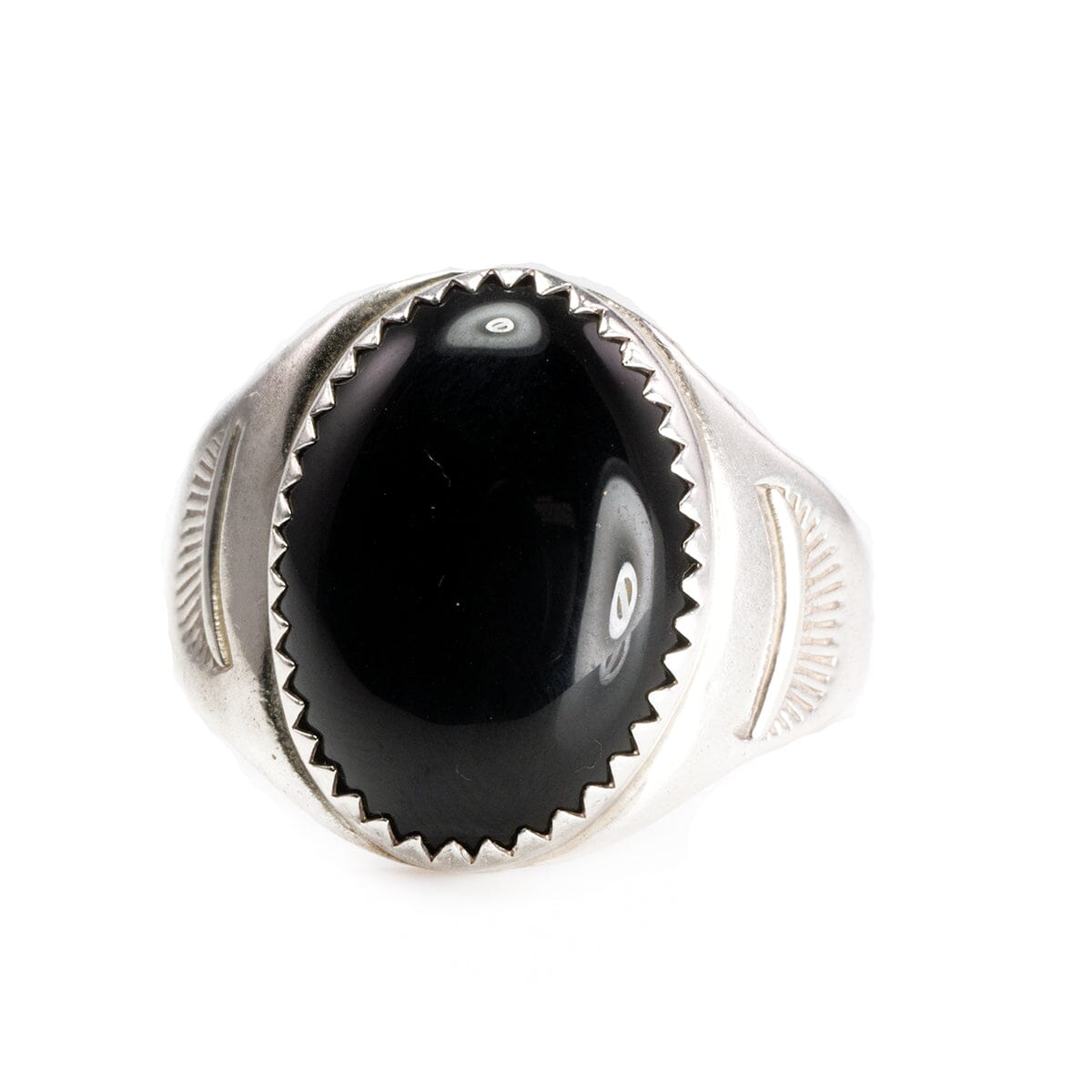 Great Lakes Boutique Native American Silver &amp; Black Onyx Ring