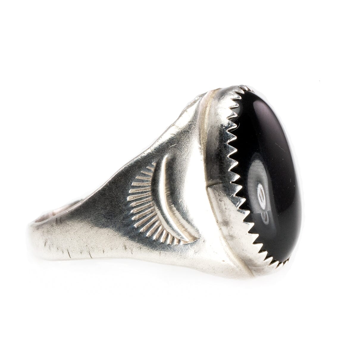 Great Lakes Boutique Native American Silver &amp; Black Onyx Ring