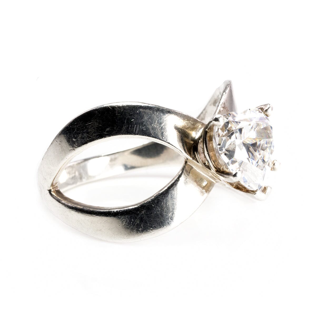 Great Lakes Boutique Silver and Heart Cubic Zirconia Ring