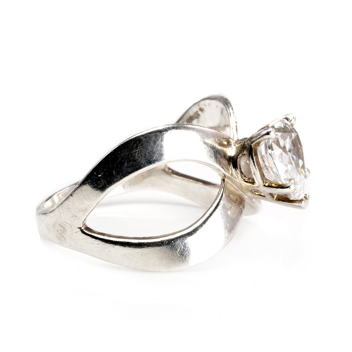 Great Lakes Boutique Silver and Heart Cubic Zirconia Ring