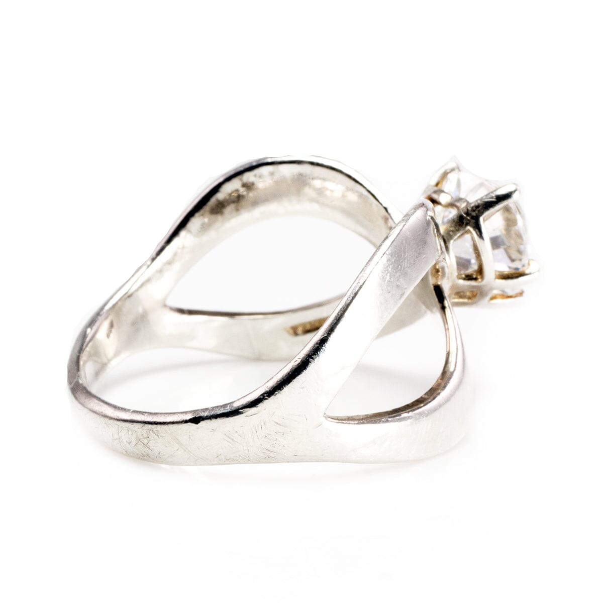 Great Lakes Boutique Silver and Heart Cubic Zirconia Ring