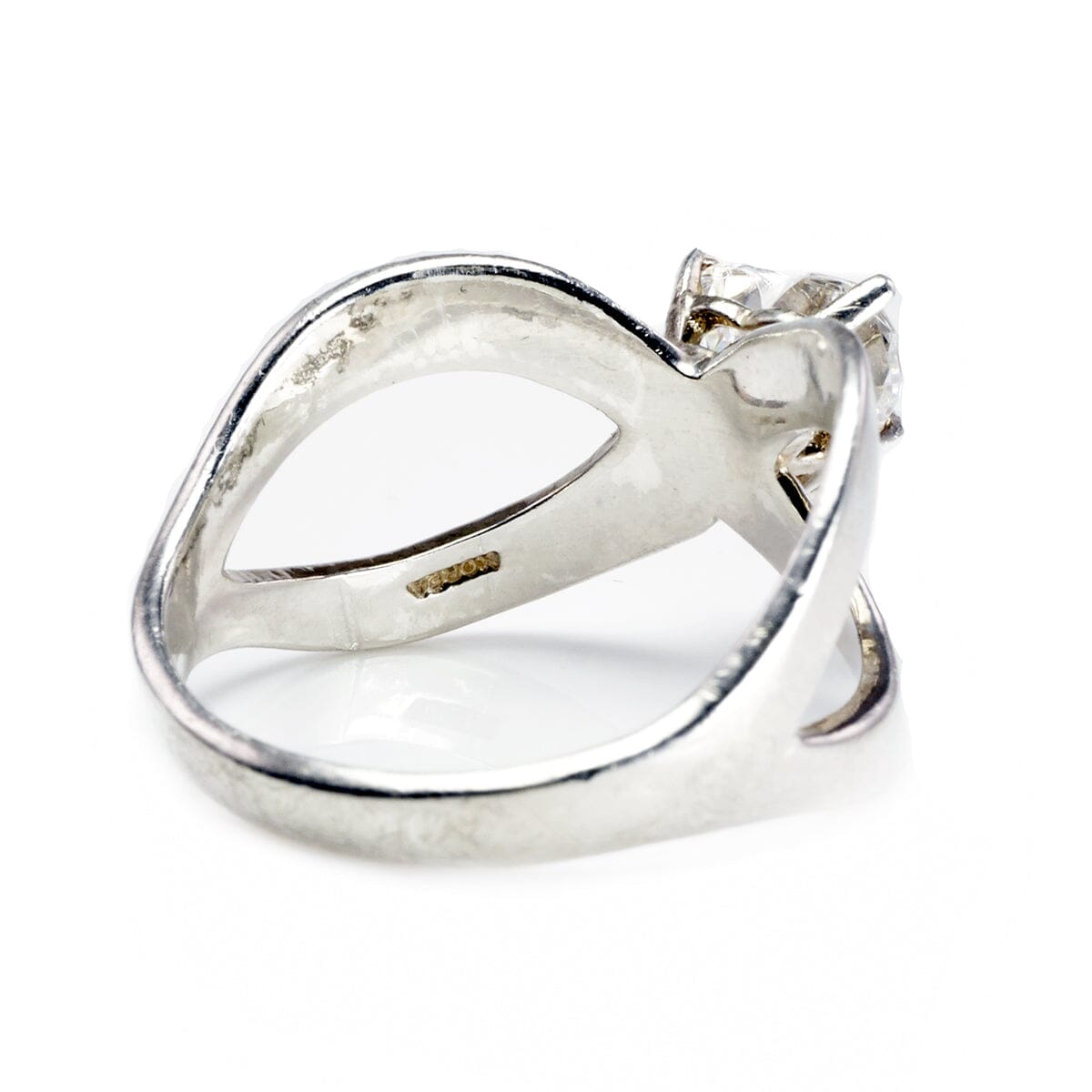 Great Lakes Boutique Silver and Heart Cubic Zirconia Ring
