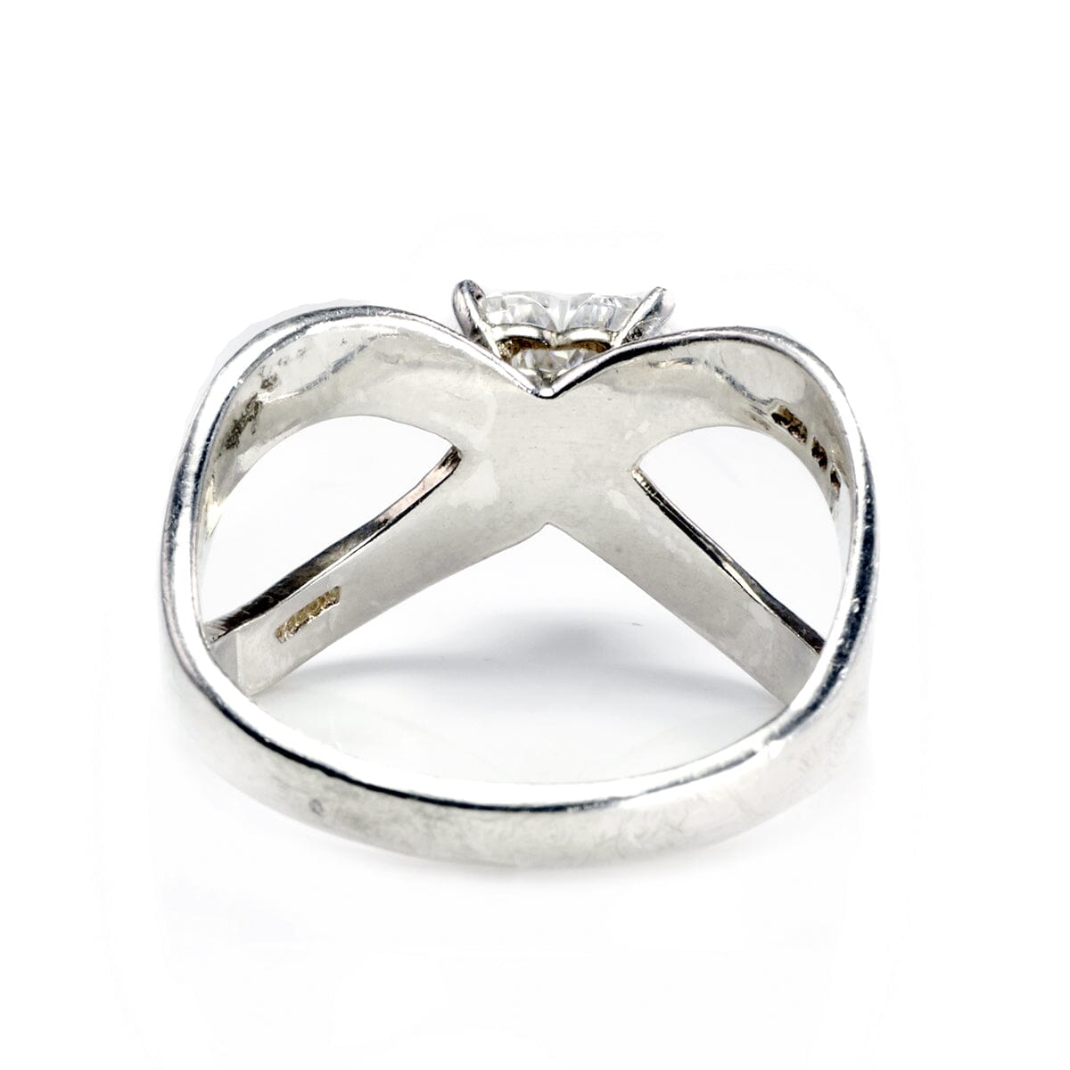 Great Lakes Boutique Silver and Heart Cubic Zirconia Ring