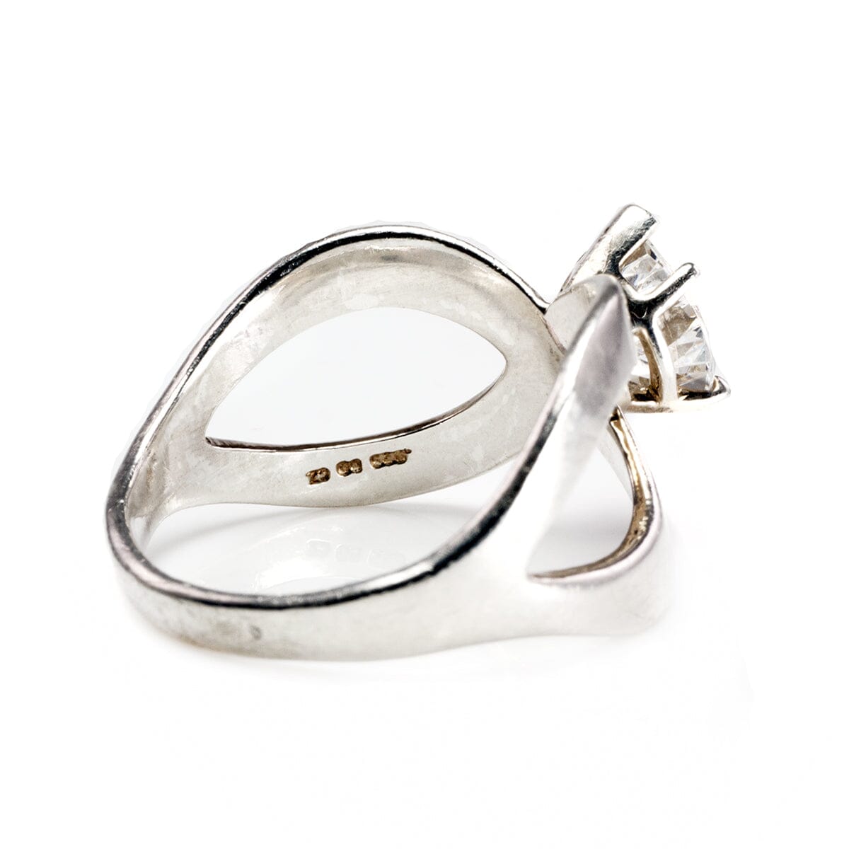 Great Lakes Boutique Silver and Heart Cubic Zirconia Ring