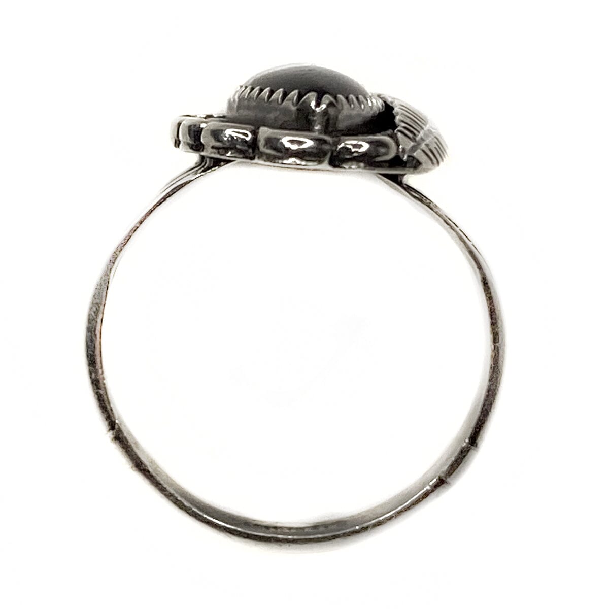 Great Lakes Boutique Silver &amp; Black Onyx Feather Ring