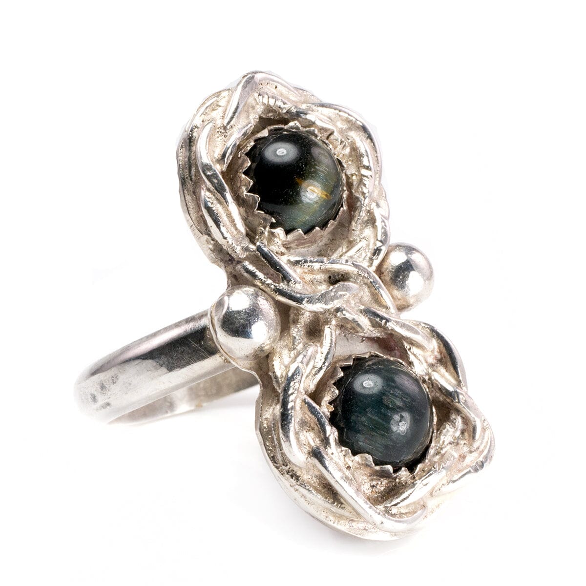 Great Lakes Boutique Silver &amp; Gray Cat&#39;s Eye Handmade Ring