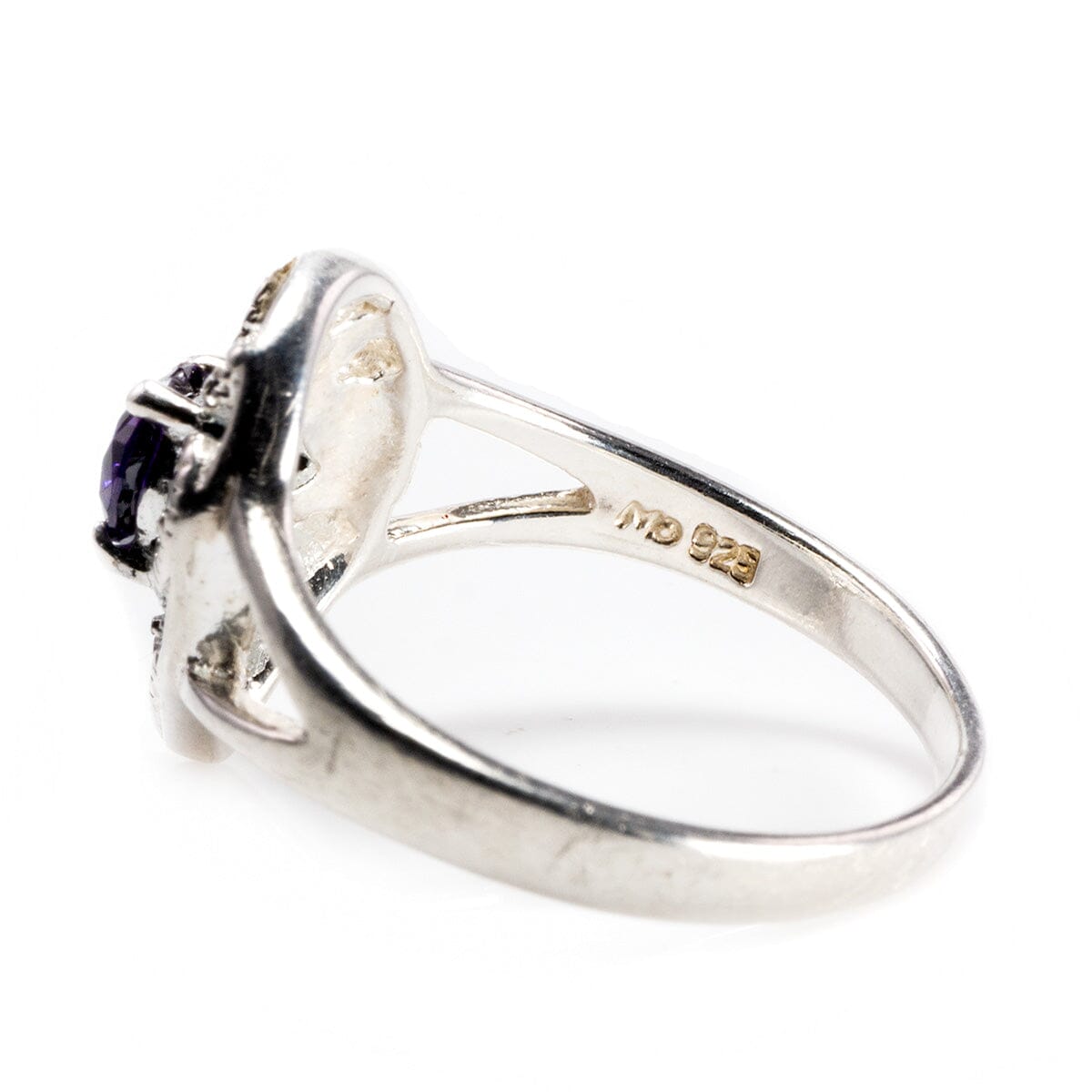 Great Lakes Boutique Silver &amp; Purple Cubic Zirconia Ring