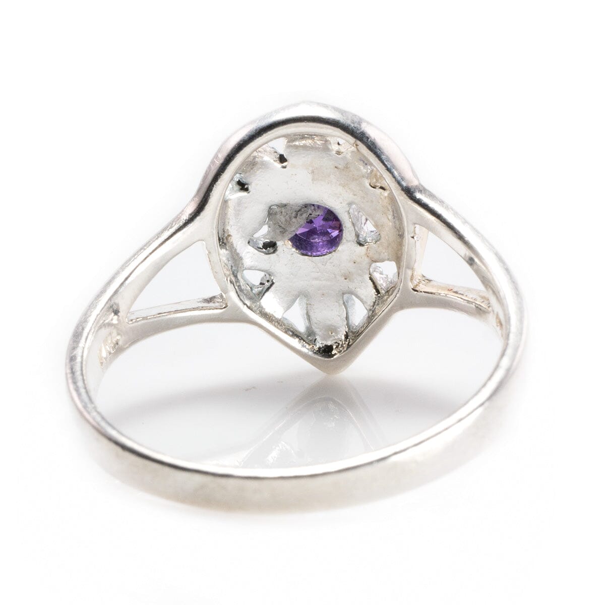 Great Lakes Boutique Silver &amp; Purple Cubic Zirconia Ring