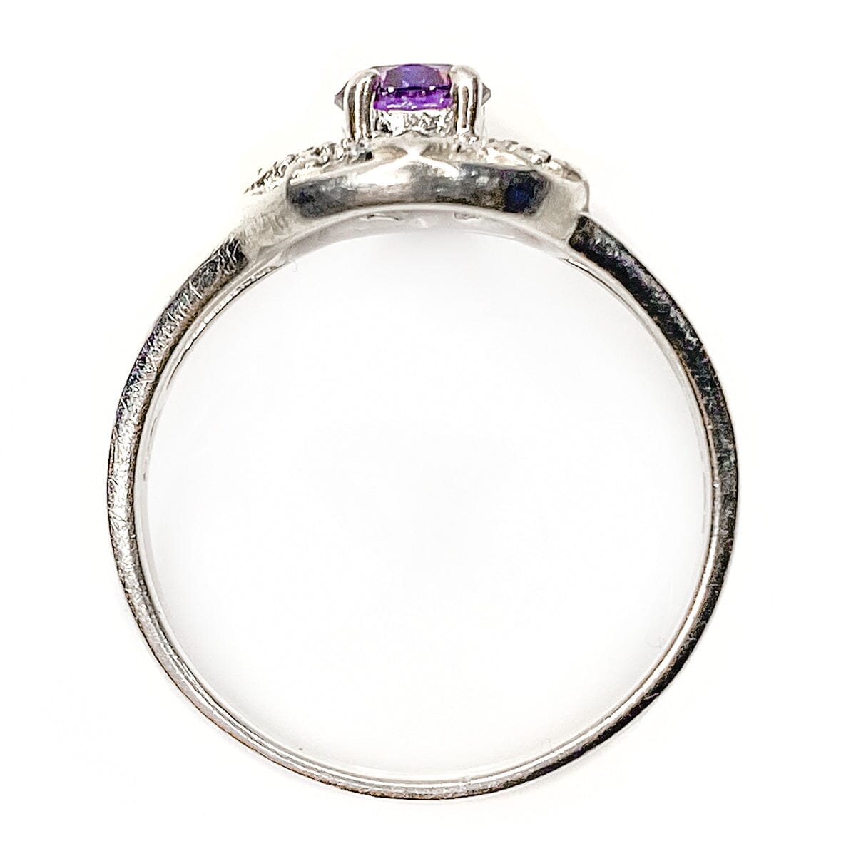 Great Lakes Boutique Silver &amp; Purple Cubic Zirconia Ring