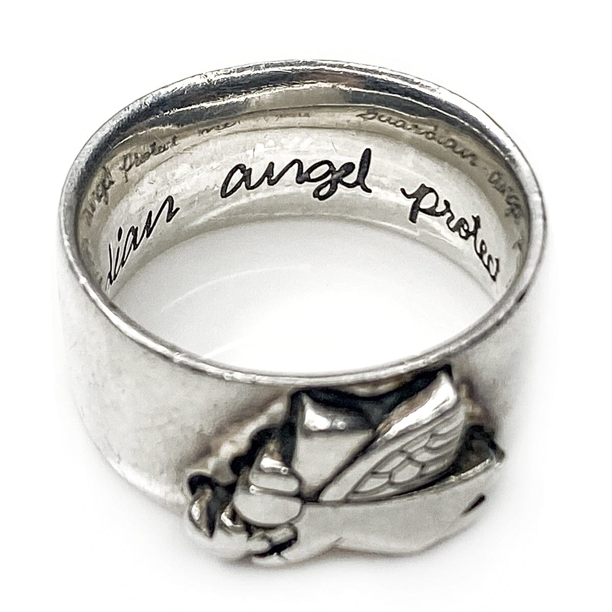 Great Lakes Boutique Silver Guardian Angel Ring