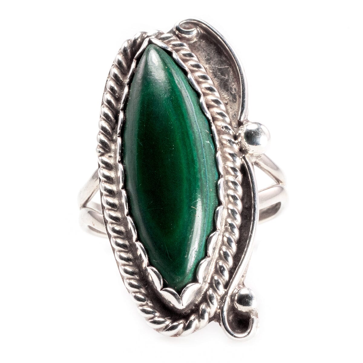 Great Lakes Boutique Native American Silver &amp; Malachite Ring