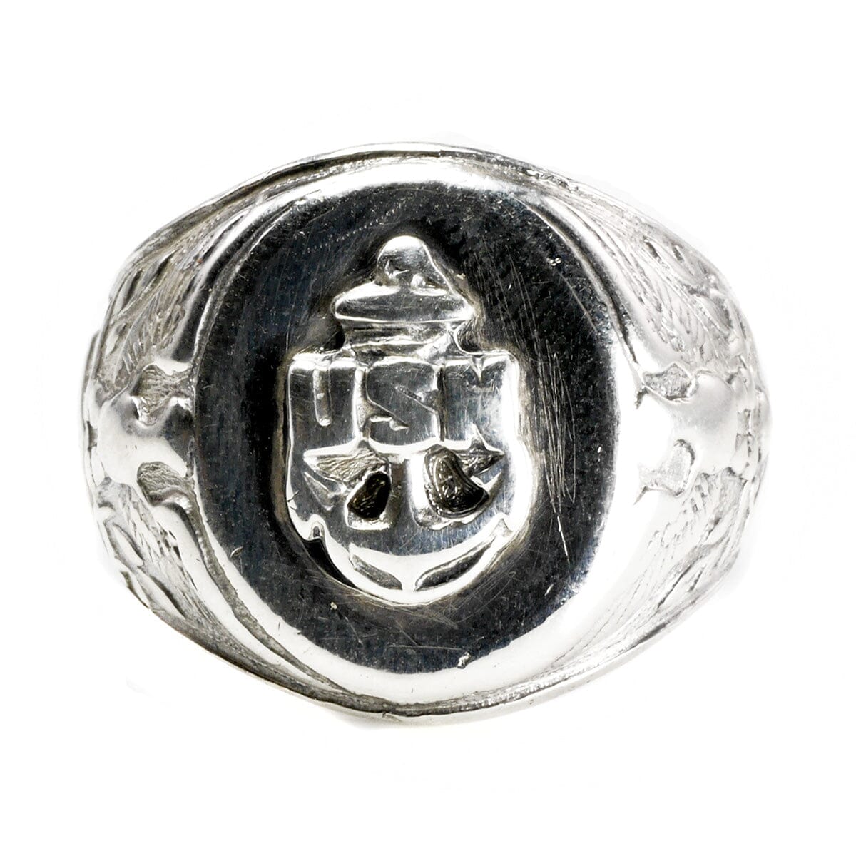Great Lakes Boutique Vintage Silver US Navy Signet Ring