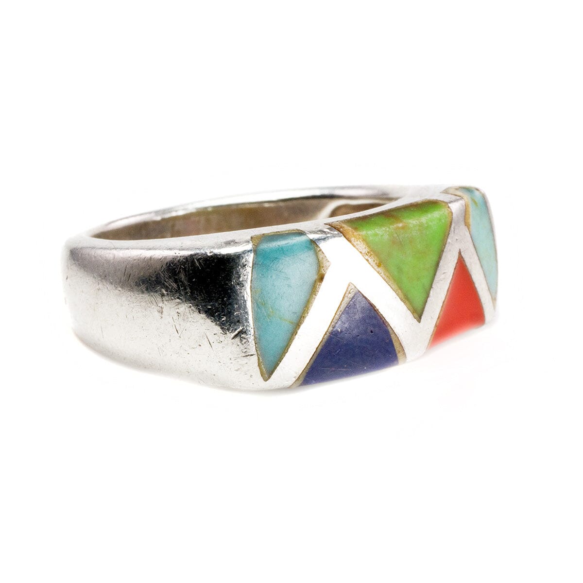 Great Lakes Boutique Southwestern Silver &amp; Gemstone Band
