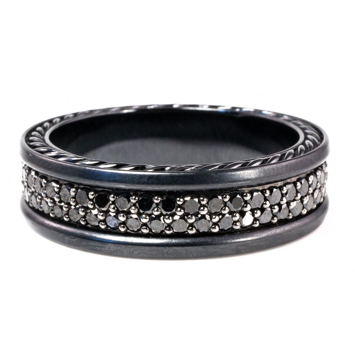 Great Lakes Boutique David Yurman Streamline Titanium &amp; Black Diamond Ring