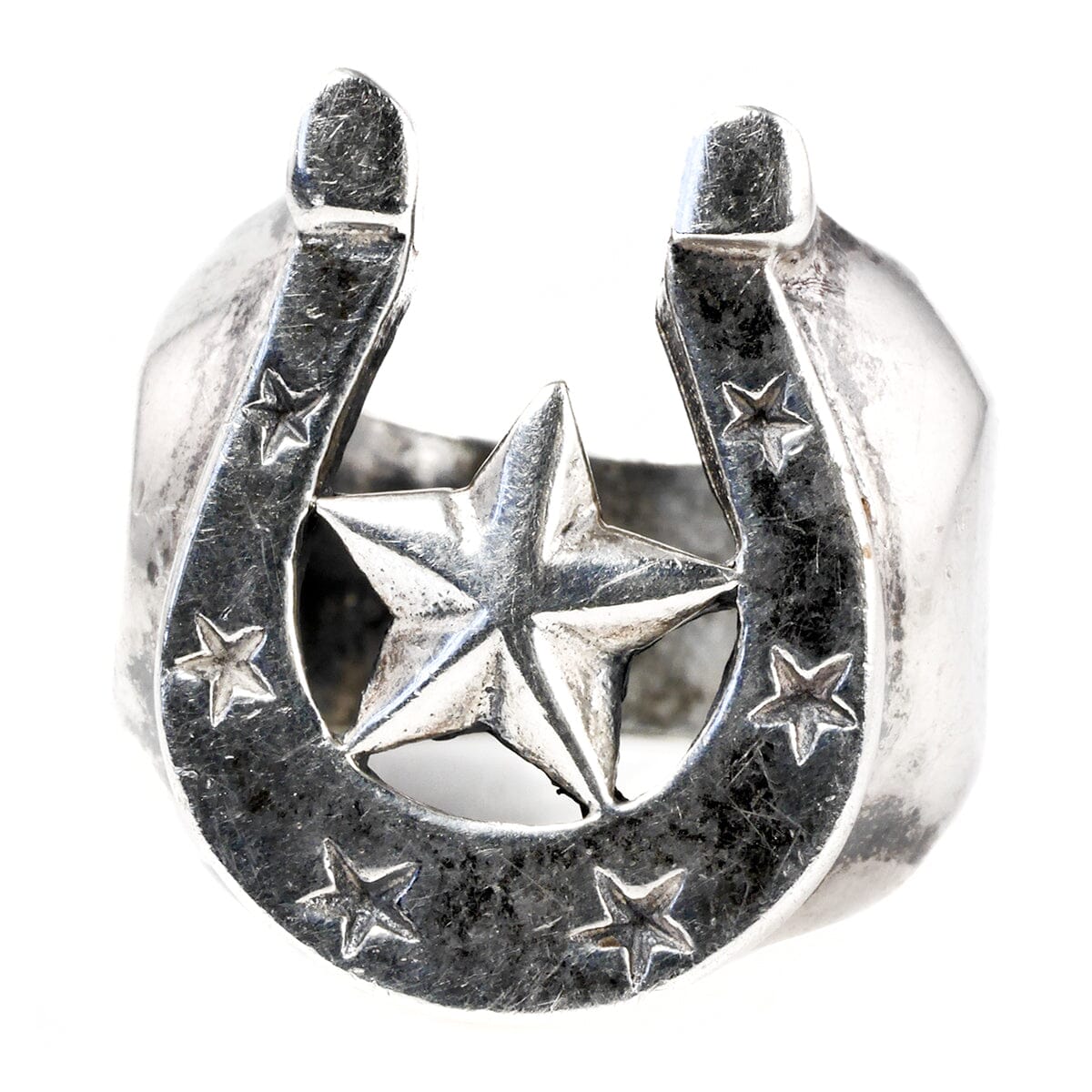 Great Lakes Boutique Silver Texas Lone Star Horse Shoe Ring