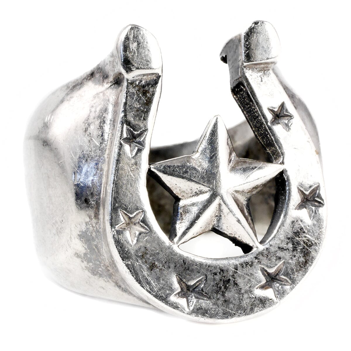 Great Lakes Boutique Silver Texas Lone Star Horse Shoe Ring