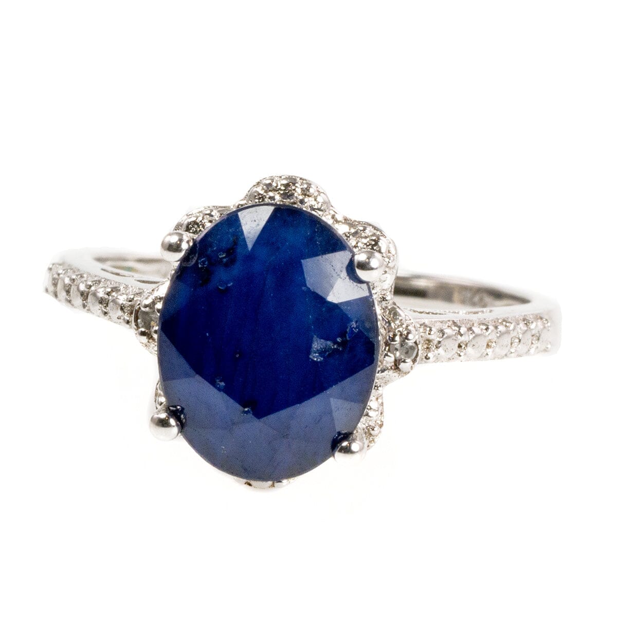 Great Lakes Boutique Silver &amp; Sapphire Diamond Ring