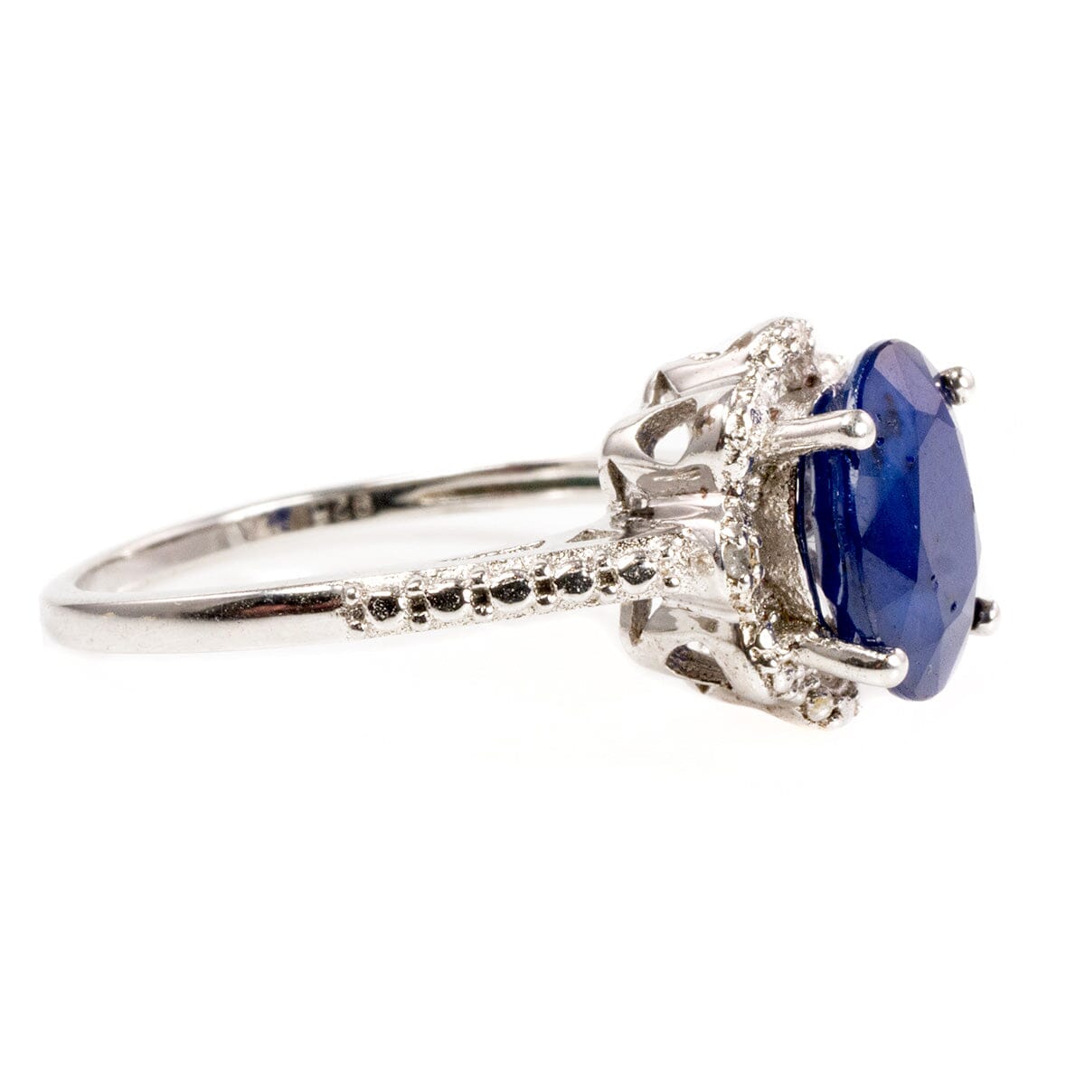 Great Lakes Boutique Silver &amp; Sapphire Diamond Ring