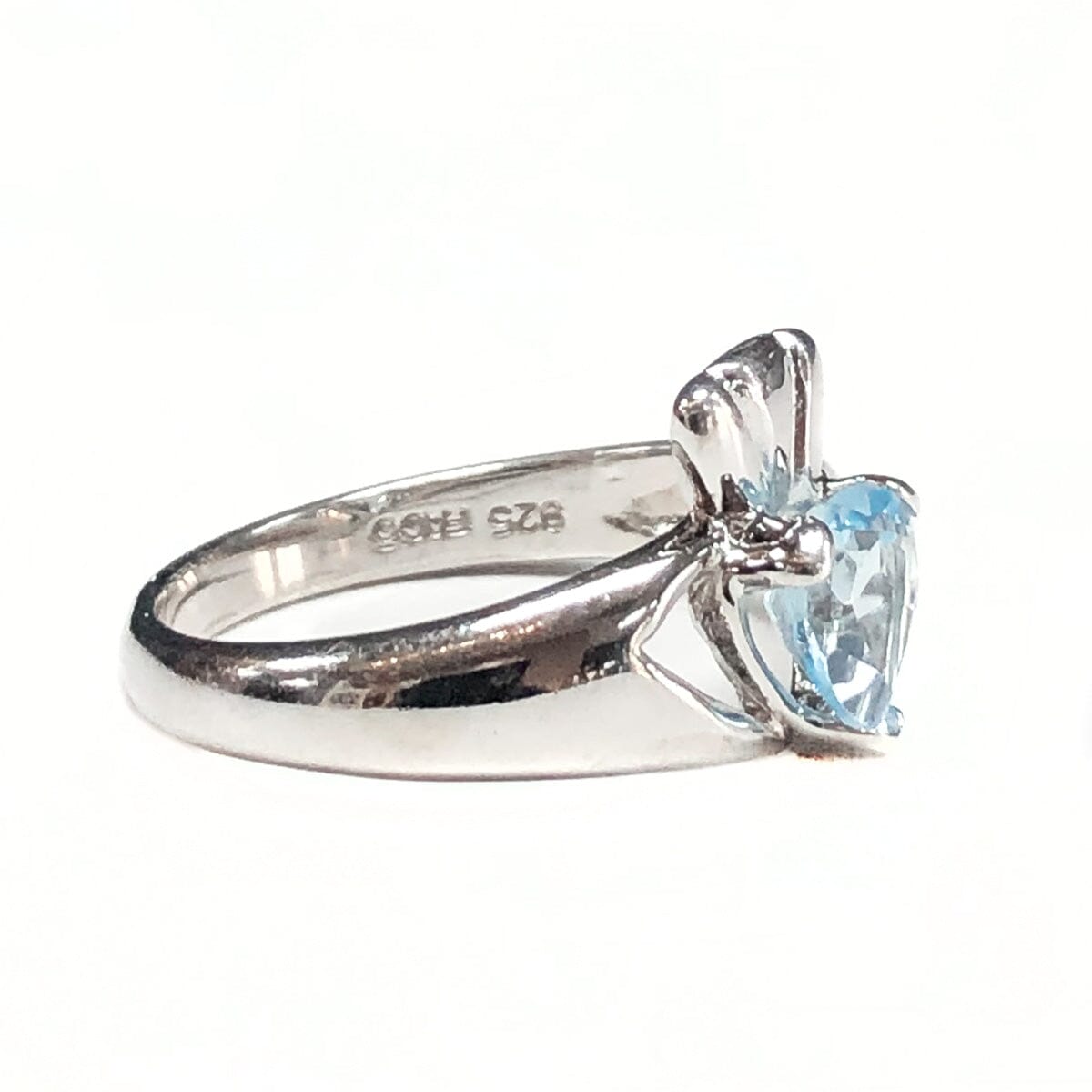 Great Lakes Boutique Silver &amp; Aquamarine Claddagh Ring