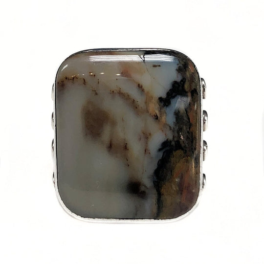 Silver & Agate Ring