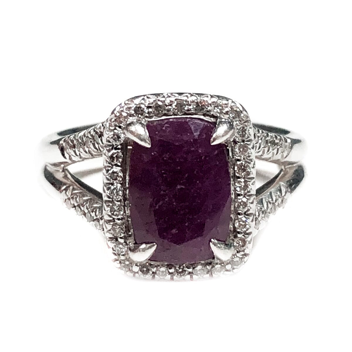 Great Lakes Coin John Hardy Classic Chain Magic Cut Silver Indian Ruby & Diamond Ring